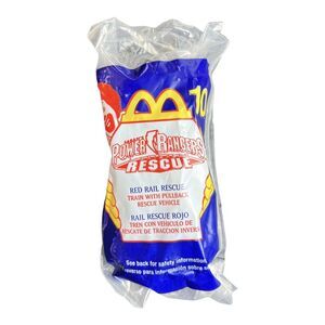 2000 MCDONALDS POWER RANGERS RESCUE HAPPY MEAL TOY RED RAIL RESCUE - NEW IN BAG